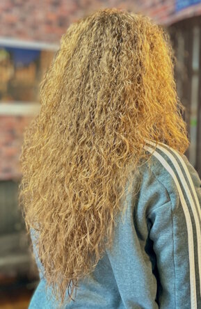 Dauerwelle Langhaar Nachher